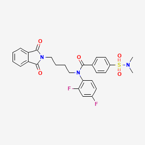 molecular formula C27H25F2N3O5S B5172198 N-(2,4-difluorophenyl)-4-[(dimethylamino)sulfonyl]-N-[4-(1,3-dioxo-1,3-dihydro-2H-isoindol-2-yl)butyl]benzamide 