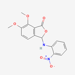 molecular formula C16H14N2O6 B5172209 6,7-dimethoxy-3-[(2-nitrophenyl)amino]-2-benzofuran-1(3H)-one 