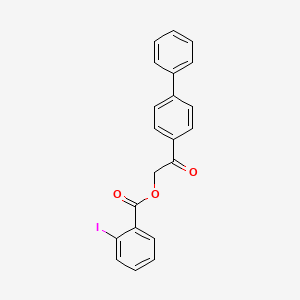 molecular formula C21H15IO3 B5172233 2-(4-biphenylyl)-2-oxoethyl 2-iodobenzoate 
