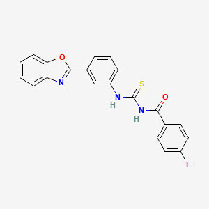 molecular formula C21H14FN3O2S B5172251 N-({[3-(1,3-benzoxazol-2-yl)phenyl]amino}carbonothioyl)-4-fluorobenzamide 