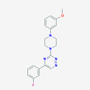 molecular formula C20H20FN5O B5172262 5-(3-fluorophenyl)-3-[4-(3-methoxyphenyl)-1-piperazinyl]-1,2,4-triazine 