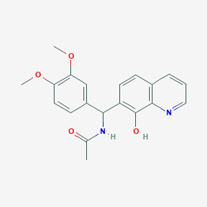 molecular formula C20H20N2O4 B5172270 N-[(3,4-dimethoxyphenyl)(8-hydroxy-7-quinolinyl)methyl]acetamide 