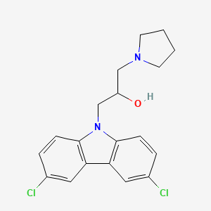 molecular formula C19H20Cl2N2O B5172274 1-(3,6-dichloro-9H-carbazol-9-yl)-3-(1-pyrrolidinyl)-2-propanol 