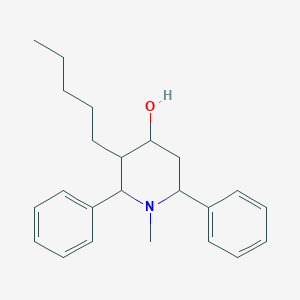 1-methyl-3-pentyl-2,6-diphenyl-4-piperidinol