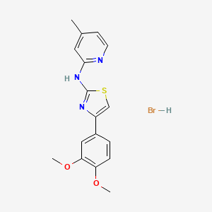 molecular formula C17H18BrN3O2S B5172292 N-[4-(3,4-dimethoxyphenyl)-1,3-thiazol-2-yl]-4-methyl-2-pyridinamine hydrobromide 