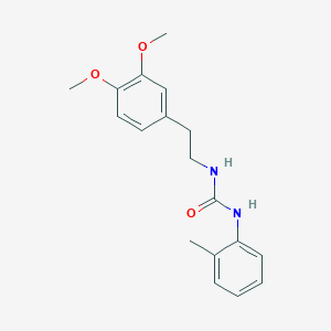 molecular formula C18H22N2O3 B5172299 N-[2-(3,4-dimethoxyphenyl)ethyl]-N'-(2-methylphenyl)urea 