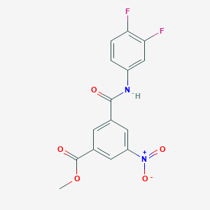 molecular formula C15H10F2N2O5 B5172336 methyl 3-{[(3,4-difluorophenyl)amino]carbonyl}-5-nitrobenzoate 