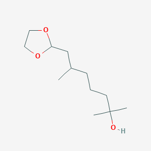 molecular formula C12H24O3 B5172345 7-(1,3-dioxolan-2-yl)-2,6-dimethyl-2-heptanol 