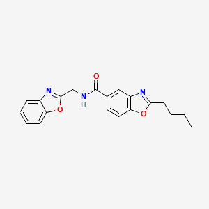 molecular formula C20H19N3O3 B5172355 N-(1,3-benzoxazol-2-ylmethyl)-2-butyl-1,3-benzoxazole-5-carboxamide 