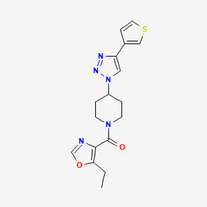 molecular formula C17H19N5O2S B5172361 1-[(5-ethyl-1,3-oxazol-4-yl)carbonyl]-4-[4-(3-thienyl)-1H-1,2,3-triazol-1-yl]piperidine 