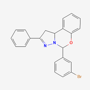 molecular formula C22H17BrN2O B5172369 5-(3-bromophenyl)-2-phenyl-1,10b-dihydropyrazolo[1,5-c][1,3]benzoxazine 