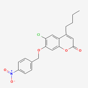 molecular formula C20H18ClNO5 B5172413 4-butyl-6-chloro-7-[(4-nitrobenzyl)oxy]-2H-chromen-2-one 