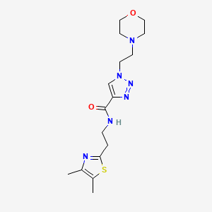molecular formula C16H24N6O2S B5172428 N-[2-(4,5-dimethyl-1,3-thiazol-2-yl)ethyl]-1-[2-(4-morpholinyl)ethyl]-1H-1,2,3-triazole-4-carboxamide 