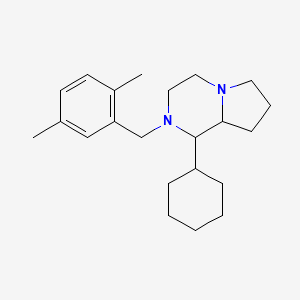 molecular formula C22H34N2 B5172432 1-cyclohexyl-2-(2,5-dimethylbenzyl)octahydropyrrolo[1,2-a]pyrazine 