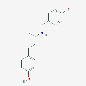 molecular formula C17H20FNO B5172481 4-{3-[(4-fluorobenzyl)amino]butyl}phenol 