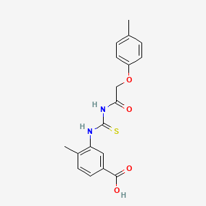 molecular formula C18H18N2O4S B5172498 4-methyl-3-[({[(4-methylphenoxy)acetyl]amino}carbonothioyl)amino]benzoic acid 