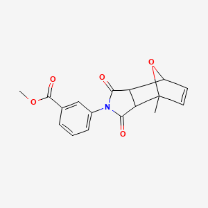 molecular formula C17H15NO5 B5172507 methyl 3-(1-methyl-3,5-dioxo-10-oxa-4-azatricyclo[5.2.1.0~2,6~]dec-8-en-4-yl)benzoate 