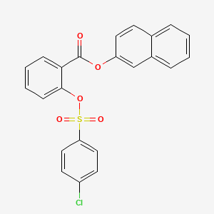 molecular formula C23H15ClO5S B5172514 2-naphthyl 2-{[(4-chlorophenyl)sulfonyl]oxy}benzoate 