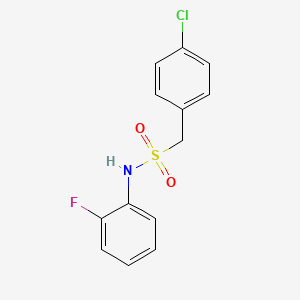 molecular formula C13H11ClFNO2S B5172529 1-(4-chlorophenyl)-N-(2-fluorophenyl)methanesulfonamide 