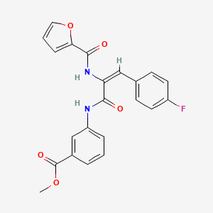 molecular formula C22H17FN2O5 B5172530 methyl 3-{[3-(4-fluorophenyl)-2-(2-furoylamino)acryloyl]amino}benzoate 