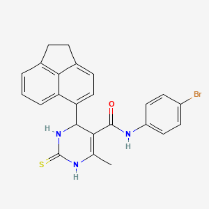molecular formula C24H20BrN3OS B5172536 N-(4-bromophenyl)-4-(1,2-dihydro-5-acenaphthylenyl)-6-methyl-2-thioxo-1,2,3,4-tetrahydro-5-pyrimidinecarboxamide 