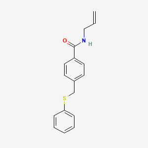 molecular formula C17H17NOS B5172552 N-allyl-4-[(phenylthio)methyl]benzamide 