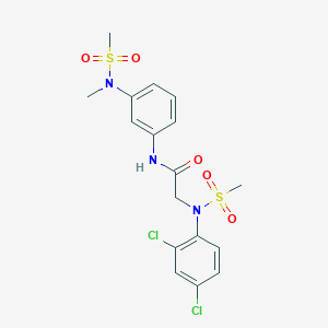 molecular formula C17H19Cl2N3O5S2 B5172573 N~2~-(2,4-dichlorophenyl)-N~1~-{3-[methyl(methylsulfonyl)amino]phenyl}-N~2~-(methylsulfonyl)glycinamide 