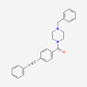 molecular formula C26H24N2O B5172586 1-benzyl-4-[4-(phenylethynyl)benzoyl]piperazine 