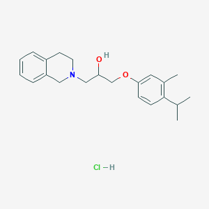 molecular formula C22H30ClNO2 B5172595 1-(3,4-dihydro-2(1H)-isoquinolinyl)-3-(4-isopropyl-3-methylphenoxy)-2-propanol hydrochloride 