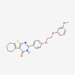 molecular formula C25H24N2O4S B5172613 2-{4-[2-(3-methoxyphenoxy)ethoxy]phenyl}-5,6,7,8-tetrahydro[1]benzothieno[2,3-d]pyrimidin-4(3H)-one 
