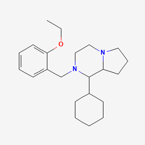 molecular formula C22H34N2O B5172639 1-cyclohexyl-2-(2-ethoxybenzyl)octahydropyrrolo[1,2-a]pyrazine 