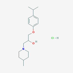 molecular formula C18H30ClNO2 B5172645 1-(4-isopropylphenoxy)-3-(4-methyl-1-piperidinyl)-2-propanol hydrochloride 