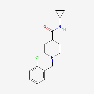 molecular formula C16H21ClN2O B5172738 1-(2-chlorobenzyl)-N-cyclopropyl-4-piperidinecarboxamide 