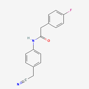 molecular formula C16H13FN2O B5172768 N-[4-(cyanomethyl)phenyl]-2-(4-fluorophenyl)acetamide 