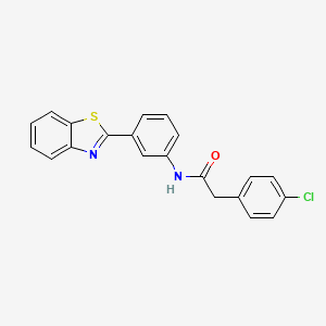 molecular formula C21H15ClN2OS B5172775 N-[3-(1,3-benzothiazol-2-yl)phenyl]-2-(4-chlorophenyl)acetamide CAS No. 6263-45-2