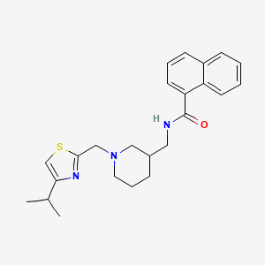 N-({1-[(4-isopropyl-1,3-thiazol-2-yl)methyl]-3-piperidinyl}methyl)-1-naphthamide