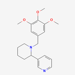 molecular formula C20H26N2O3 B5172838 3-[1-(3,4,5-trimethoxybenzyl)-2-piperidinyl]pyridine 