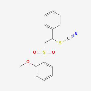 2-[(2-methoxyphenyl)sulfonyl]-1-phenylethyl thiocyanate