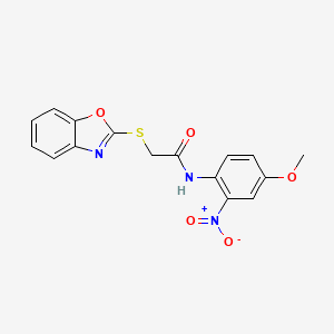 2-(1,3-benzoxazol-2-ylthio)-N-(4-methoxy-2-nitrophenyl)acetamide