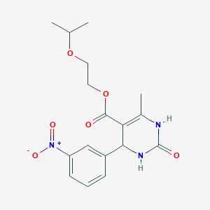 2-isopropoxyethyl 6-methyl-4-(3-nitrophenyl)-2-oxo-1,2,3,4-tetrahydro-5-pyrimidinecarboxylate