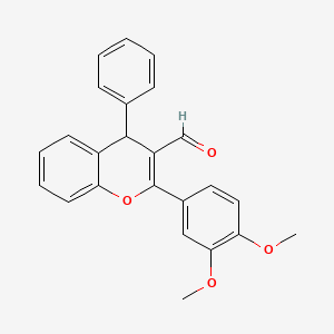2-(3,4-dimethoxyphenyl)-4-phenyl-4H-chromene-3-carbaldehyde