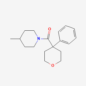 molecular formula C18H25NO2 B5172910 4-methyl-1-[(4-phenyltetrahydro-2H-pyran-4-yl)carbonyl]piperidine 
