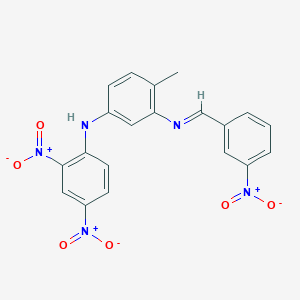 molecular formula C20H15N5O6 B5172913 (2,4-dinitrophenyl){4-methyl-3-[(3-nitrobenzylidene)amino]phenyl}amine 