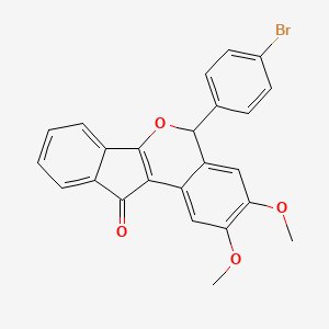 molecular formula C24H17BrO4 B5172921 5-(4-bromophenyl)-2,3-dimethoxyindeno[1,2-c]isochromen-11(5H)-one 
