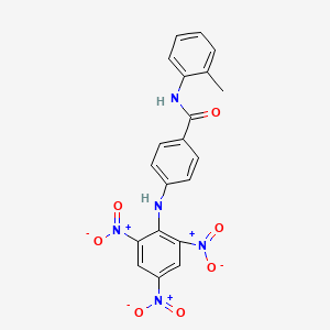 molecular formula C20H15N5O7 B5172923 N-(2-methylphenyl)-4-[(2,4,6-trinitrophenyl)amino]benzamide 