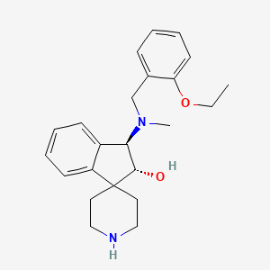 molecular formula C23H30N2O2 B5172930 (2R*,3R*)-3-[(2-ethoxybenzyl)(methyl)amino]-2,3-dihydrospiro[indene-1,4'-piperidin]-2-ol 