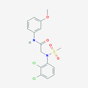 molecular formula C16H16Cl2N2O4S B5172937 N~2~-(2,3-dichlorophenyl)-N~1~-(3-methoxyphenyl)-N~2~-(methylsulfonyl)glycinamide 