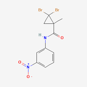 molecular formula C11H10Br2N2O3 B5172943 2,2-dibromo-1-methyl-N-(3-nitrophenyl)cyclopropanecarboxamide 