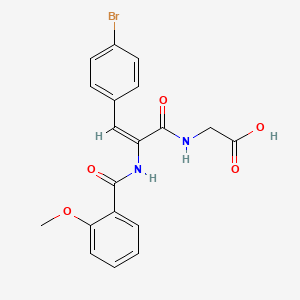molecular formula C19H17BrN2O5 B5172953 N-{3-(4-bromophenyl)-2-[(2-methoxybenzoyl)amino]acryloyl}glycine 