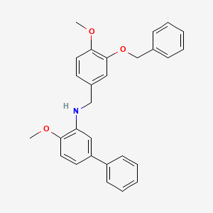 molecular formula C28H27NO3 B5172967 N-[3-(benzyloxy)-4-methoxybenzyl]-4-methoxy-3-biphenylamine 